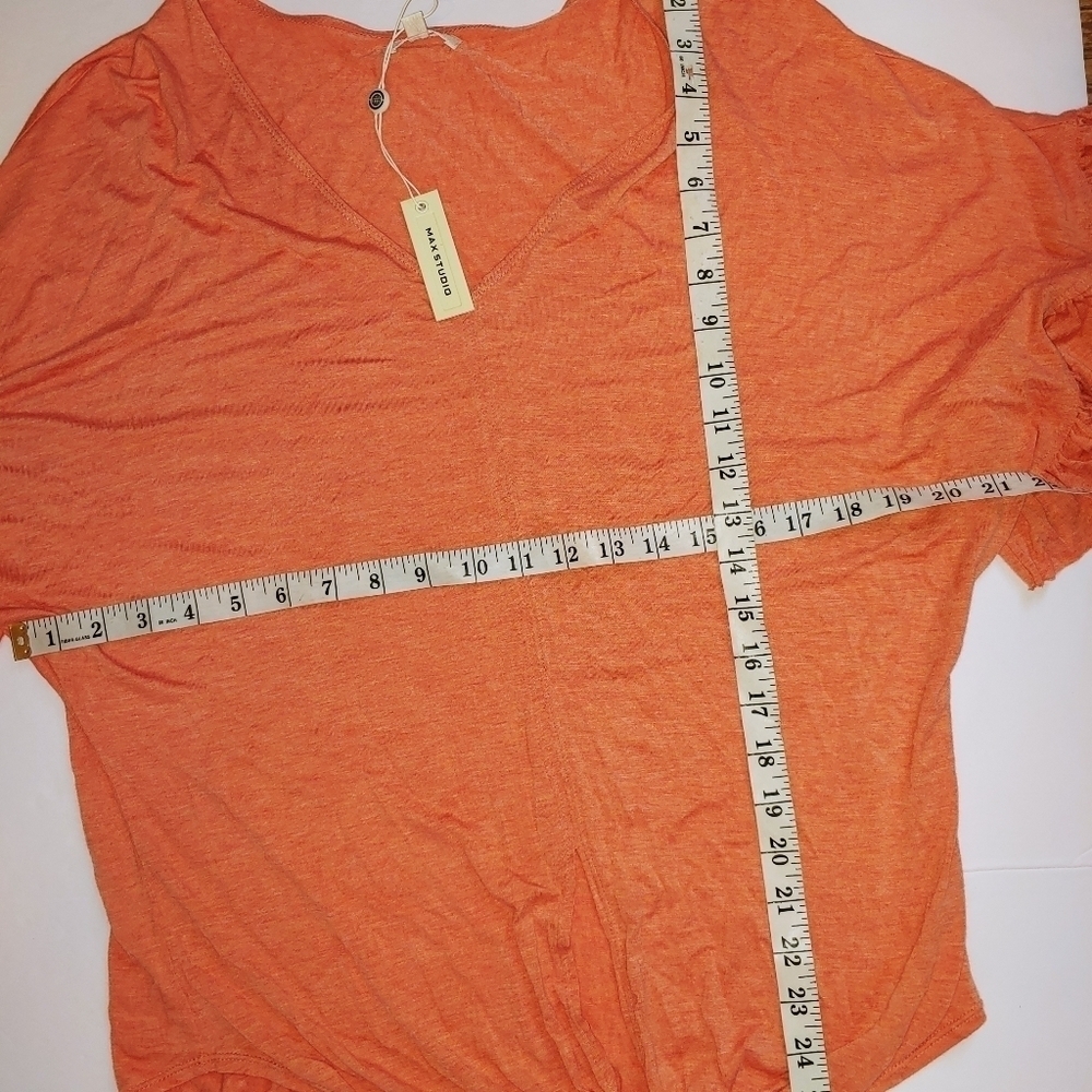 NWT Max Studio Top Ruffle Sleeves M - Picture 5 of 6